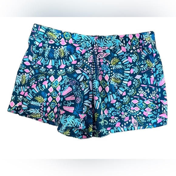Lilly Pulitzer Ocean View Shorts - Glow Flow - XXS RESORTWEAR - Picture 1 of 4